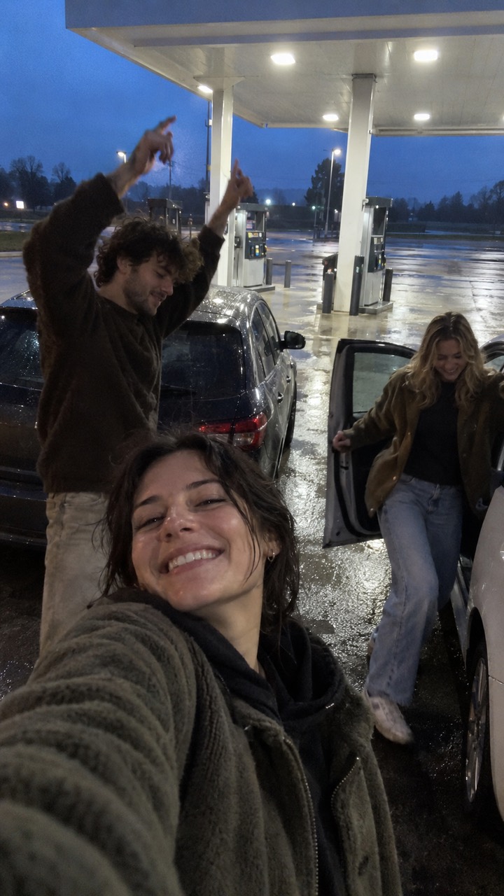 AI-generated illustration of the gas station dance look