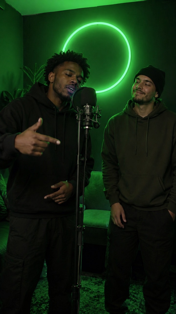 AI-generated illustration of the ai rap duo look